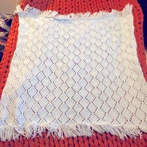 Beautiful vintage baby blue knitted blanket